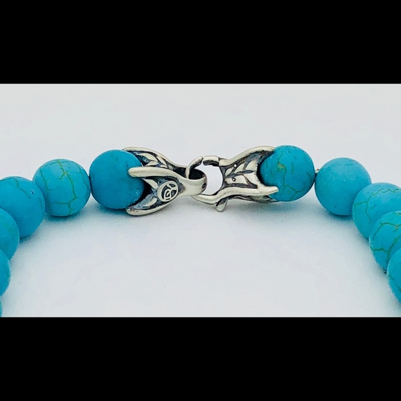 David Yurman Turquoise Beaded Bracelet 7.25” - Picture 2 of 5